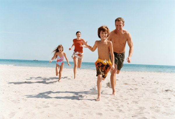 Турция пляж семья