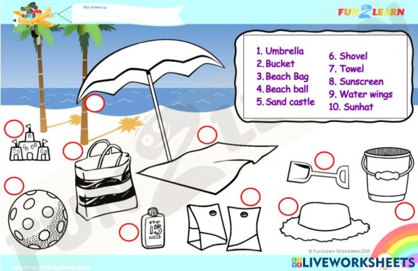 Beach задания для детей