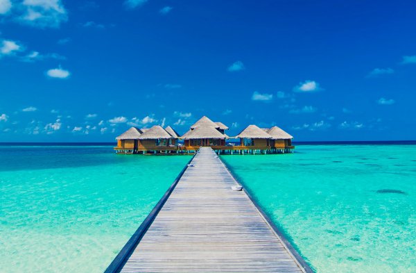 Бунгало в океане на Мальдивах