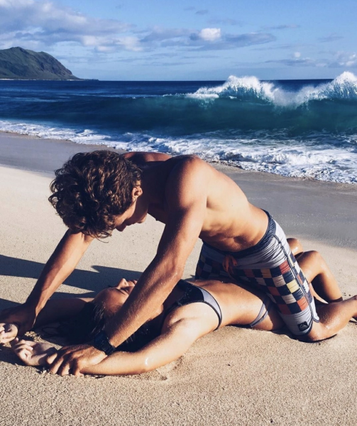 Пляж любовь