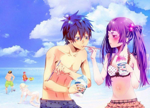 Синий экзорцист Рин и Камики