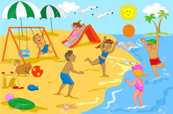 Задание на тему пляж для детей