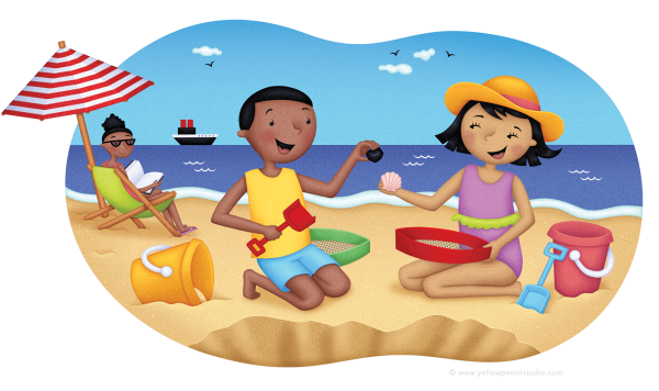 Дошкольники на пляже